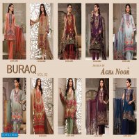 Agha Noor Buraq Vol-2 Jam Satin Cotton printed Dress Material