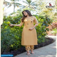Parra Albela Vol-1 Wholesale Casual Shopping Model Chanderi With Khatli Work Kurti With Pants