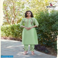 Parra Albela Vol-1 Wholesale Casual Shopping Model Chanderi With Khatli Work Kurti With Pants
