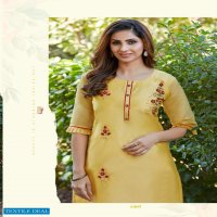 Parra Albela Vol-1 Wholesale Casual Shopping Model Chanderi With Khatli Work Kurti With Pants