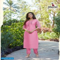 Parra Albela Vol-1 Wholesale Casual Shopping Model Chanderi With Khatli Work Kurti With Pants