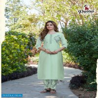 Parra Albela Vol-1 Wholesale Casual Shopping Model Chanderi With Khatli Work Kurti With Pants