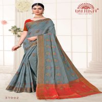ISHIKA SAREES KUMKUM COTTON SILK FANCY SARIS WHOLESALER