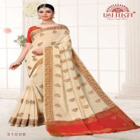 ISHIKA SAREES KUMKUM COTTON SILK FANCY SARIS WHOLESALER