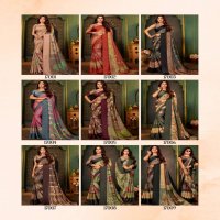 VINAMRA 17 PATTA BRASSO SATIN PRINTED SARIS WHOLESALER