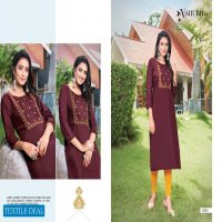 SHUBH NX NACH BALIYE VOL 2 VISCOSE SLUB EMBROIDERY FORMAL WEAR KURTIS