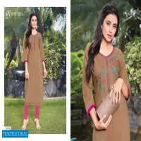 SHUBH NX NACH BALIYE VOL 2 VISCOSE SLUB EMBROIDERY FORMAL WEAR KURTIS