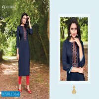 SHUBH NX NACH BALIYE VOL 2 VISCOSE SLUB EMBROIDERY FORMAL WEAR KURTIS