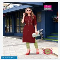 Diya Trends Fashionista Vol-1 Wholesale Reyon Kurti With Plazzo
