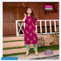 Diya Trends Fashionista Vol-1 Wholesale Reyon Kurti With Plazzo