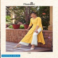 MONSSON VOL 3 BY MASKEEN GEORGETTE LAKHNAWI WORK KURTI WITH PANT COLLECTION