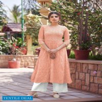 MONSSON VOL 3 BY MASKEEN GEORGETTE LAKHNAWI WORK KURTI WITH PANT COLLECTION
