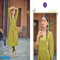 BLUE BERRY BY VITARA RAYON EMBROIDERY STYLISH FANCY KURTIS
