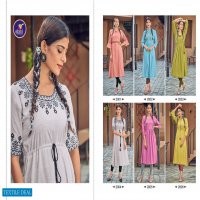 BLUE BERRY BY VITARA RAYON EMBROIDERY STYLISH FANCY KURTIS