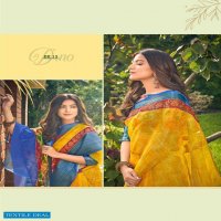 SHVETAMBAR BANDEZ KALMKARI SILK VOL 2 ORGANZA DESIGNER SARIS EXPORTS