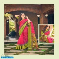 SHVETAMBAR BANDEZ KALMKARI SILK VOL 2 ORGANZA DESIGNER SARIS EXPORTS