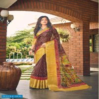 SHVETAMBAR BANDEZ KALMKARI SILK VOL 2 ORGANZA DESIGNER SARIS EXPORTS
