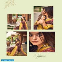 SHVETAMBAR BANDEZ KALMKARI SILK VOL 2 ORGANZA DESIGNER SARIS EXPORTS