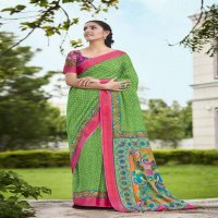 SHVETAMBAR LINEN BANDEZ SILK SAREE AUTHORIZED SUPPLIER IN SURAT