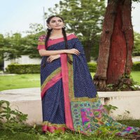 SHVETAMBAR LINEN BANDEZ SILK SAREE AUTHORIZED SUPPLIER IN SURAT