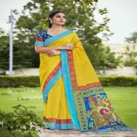 SHVETAMBAR LINEN BANDEZ SILK SAREE AUTHORIZED SUPPLIER IN SURAT
