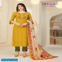 MAHIRA BY LILY & LALI FULL STITCH DESIGNER TOP BOTTOM WITH DUPATTA