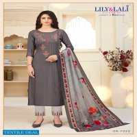 MAHIRA BY LILY & LALI FULL STITCH DESIGNER TOP BOTTOM WITH DUPATTA