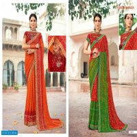 ROOP SUNDARI BY SEEMA WEIGHTLESS PRINTED BANDHEJ SAREES