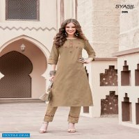 PURE VOL 2 BY SYASII COTTON SLUB KURTI WITH PANT SUPPLIER