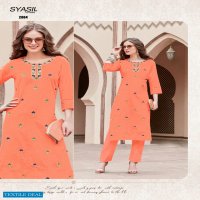 PURE VOL 2 BY SYASII COTTON SLUB KURTI WITH PANT SUPPLIER