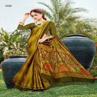 MANSAROVER INAYA VOL 2 MOSS CHIFFON PRINTED SAREES