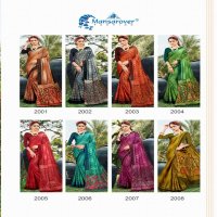 MANSAROVER INAYA VOL 2 MOSS CHIFFON PRINTED SAREES