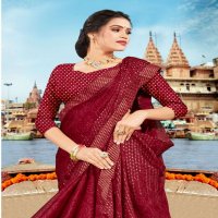 NIYATA BY MANSAROVER MOSS CHIFFON PRINTED FANCY SAREES