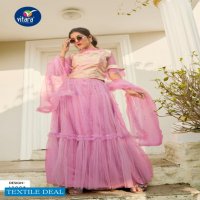 VItara Magic Vol-12 Wholesale Designer Top With Skirt And nett Dupatta