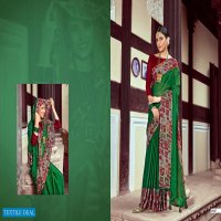 5D DESIGNER SIMRAN BLACK CHIFFON PRINTED SARIS WITH LOW PRICE