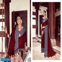 5D DESIGNER SIMRAN BLACK CHIFFON PRINTED SARIS WITH LOW PRICE