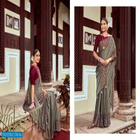5D DESIGNER SIMRAN BLACK CHIFFON PRINTED SARIS WITH LOW PRICE