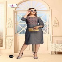 TONACT VOL.2 BY FLY FREE HEAVY RAYON TWO TONE WITH WORK KURTI CATLOG WHOLESALER BEST RATE