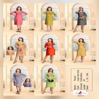 TONACT VOL.2 BY FLY FREE HEAVY RAYON TWO TONE WITH WORK KURTI CATLOG WHOLESALER BEST RATE