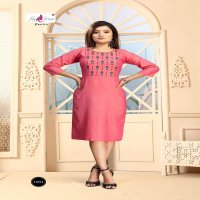 TONACT VOL.2 BY FLY FREE HEAVY RAYON TWO TONE WITH WORK KURTI CATLOG WHOLESALER BEST RATE