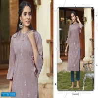 LADLEE BY KALAROOP RAYON EMBROIDERY CASUAL WEAR FANCY KURTI