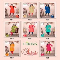 HIRWA PRESENTS SAKSHI RAYON KURTI LOW BUDGET FOR BEST RATES