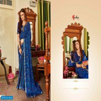 Manthan Nikita Wholesale Shopping Black Moss Chiffon Indian Sarees