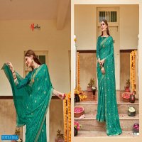 Manthan Nikita Wholesale Shopping Black Moss Chiffon Indian Sarees