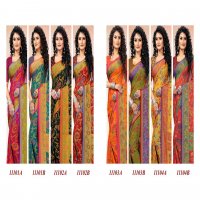 SUSHMA PRESENT BEAUTY PRINTED BRASSO DESIGNER SAREE