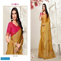HEART & SOUL MAHIRA TISSUE EMBROIDERY DESIGNER SAREE WITH READYMADE BLOUSE
