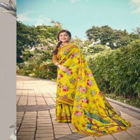SHVETAMBAR WEAVES OF BANARAS SOFT COTTON PRINTED SARIS AT BEST RATES