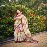 SHVETAMBAR WEAVES OF BANARAS SOFT COTTON PRINTED SARIS AT BEST RATES
