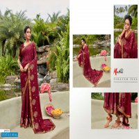 Manthan Hiral Wholesale Black Moss Chiffon Indian Sarees