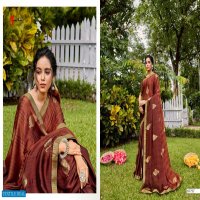 Manthan Hiral Wholesale Black Moss Chiffon Indian Sarees